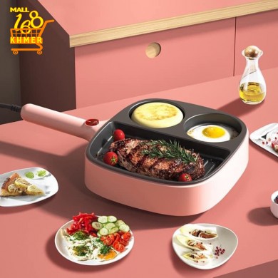 Multi-function 3-compartment electric pan